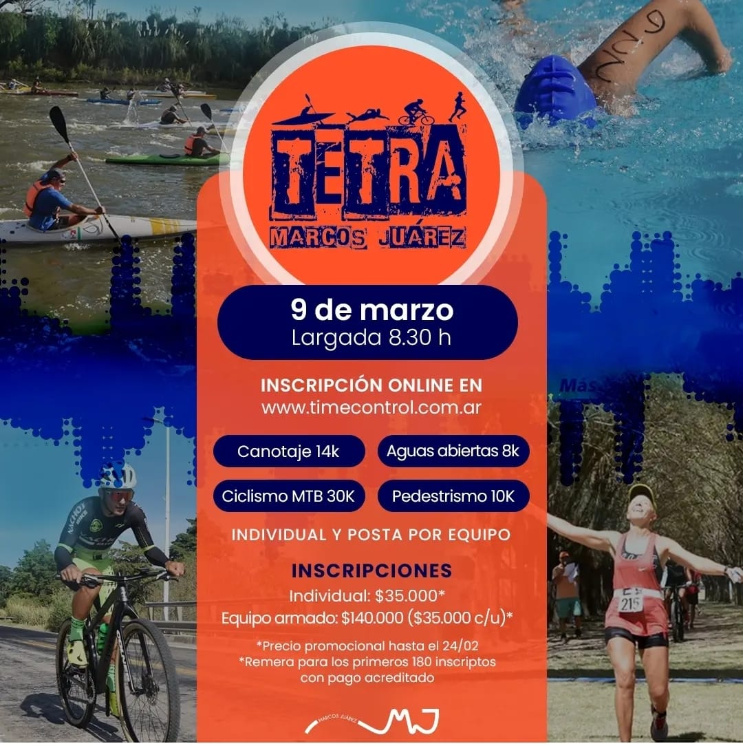 9º Edición del Tetratlón Marcos Juárez 