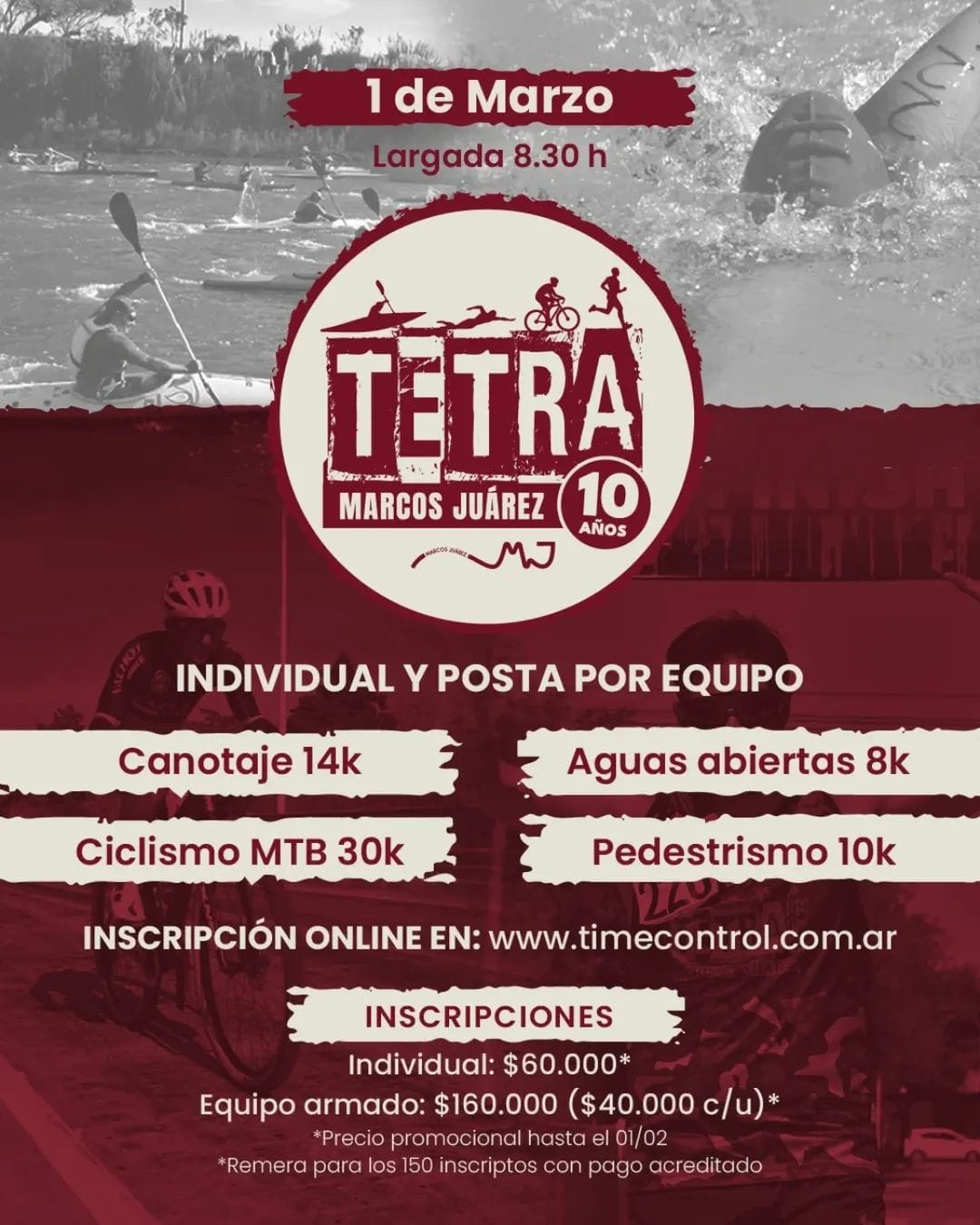10º Edición del Tetratlón Marcos Juárez